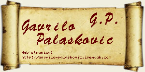 Gavrilo Palasković vizit kartica